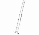 Echelle coulissante à barreaux en 2 parties avec traverse standard - 2x9 barreaux