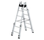 Escabeau double à barreaux utilisable sur escaliers - 2x6 barreaux