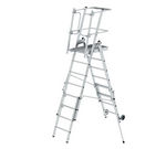 Échelle à plate-forme FlexxStep - 6 barreaux avec rehausse télescopique 2 barreaux