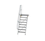 Escalier avec plate-forme 60°, largeur de marches 800 mm - 8 marches