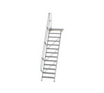 Escalier avec plate-forme 60°, largeur de marches 800 mm - 13 marches