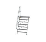 Escalier avec plate-forme 60°, largeur de marches 1'000 mm - 7 marches