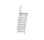 Escalier avec plate-forme 60°, largeur de marches 1'000 mm - 11 marches