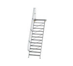 Escalier avec plate-forme 60°, largeur de marches 1'000 mm - 13 marches