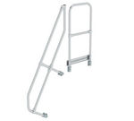 Deuxième main courante pour escalier 60° avec plate-forme - Adapté pour escalier 5 marches