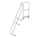 Deuxième main courante pour escalier 60° avec plate-forme - Adapté pour escalier 6 marches