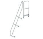 Deuxième main courante pour escalier 60° avec plate-forme - Adapté pour escalier 7 marches
