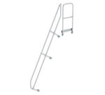 Deuxième main courante pour escalier 60° avec plate-forme - Adapté pour escalier 10 marches