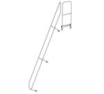 Deuxième main courante pour escalier 60° avec plate-forme - Adapté pour escalier 12 marches