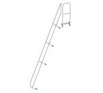 Deuxième main courante pour escalier 60° avec plate-forme - Adapté pour escalier 14 marches