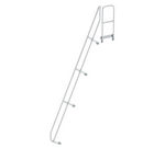 Deuxième main courante pour escalier 60° avec plate-forme - Adapté pour escalier 15 marches