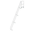 Deuxième main courante pour escalier 60° avec plate-forme - Adapté pour escalier 16 marches