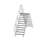 Saut de loup 45°, largeur de marches 1'000 mm - 11 marches